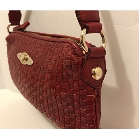 Elliot and Lucca Red Leather Weaved Bag - Picture 2 of 10